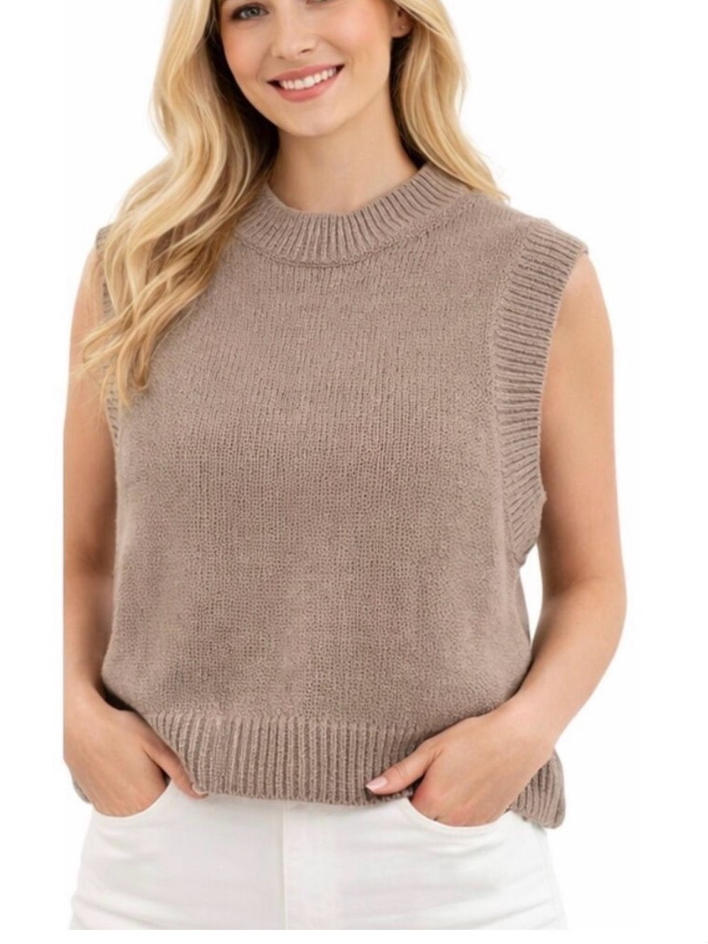 H&M Taupe Sleeveless Knit Tank